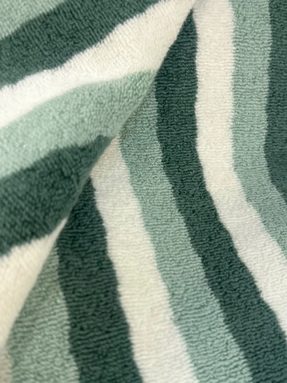 Soho Living Green and White Soft Quick Dry Bath Towels Set of 2